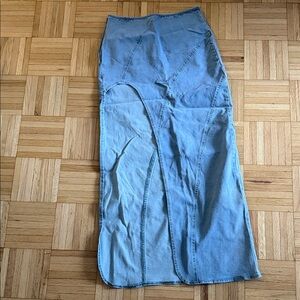 Asymmetrical Denim Skirt
